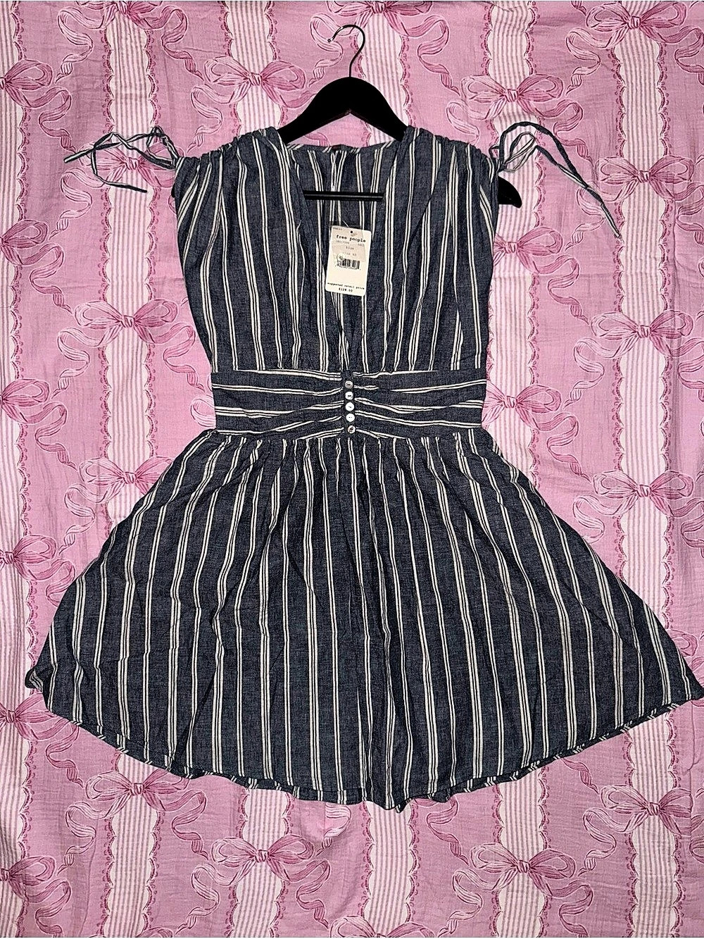 Free People Striped Sleeveless Mini Dress